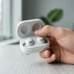 how to reset airpods hand holding an open charging case