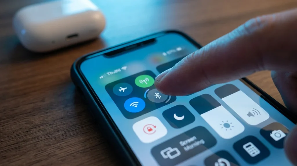 Turning off Bluetooth on a phone to stop earbuds from hijacking the microphone