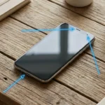 Diagram showing the three microphone locations on a modern smartphone: bottom, top earpiece, and rear near the camera