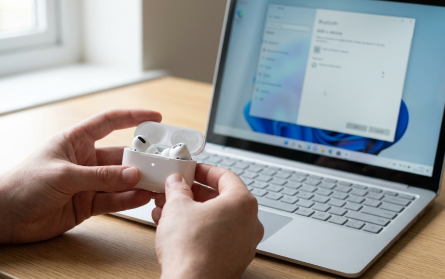 how to connect airpods to laptop